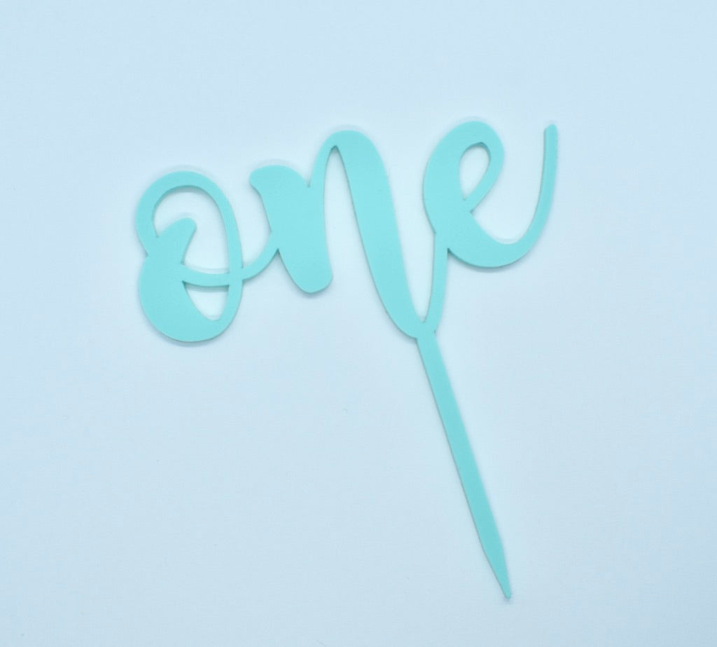 Number One Pastel Cake Topper image 4