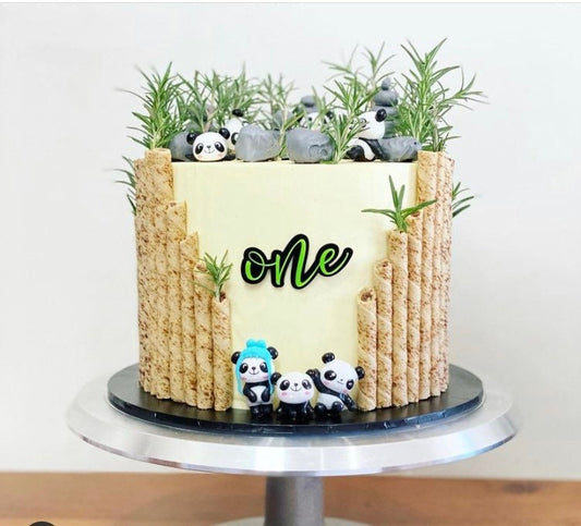 Number One Acrylic Front Cake Topper