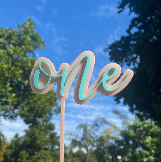 Double Layered Acrylic Number Topper