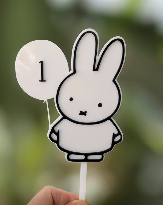 Miffy with Birthday Number Cake Topper