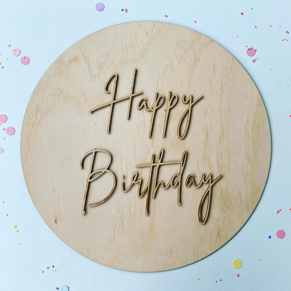 Happy Birthday Wooden Sign/Guest Book Alternative  image 0
