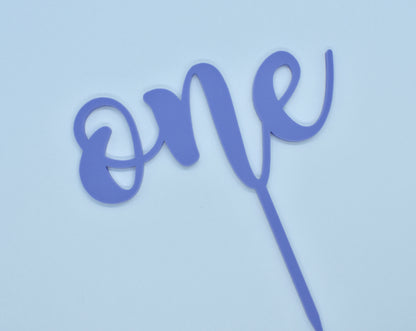 Number One Pastel Cake Topper image 2