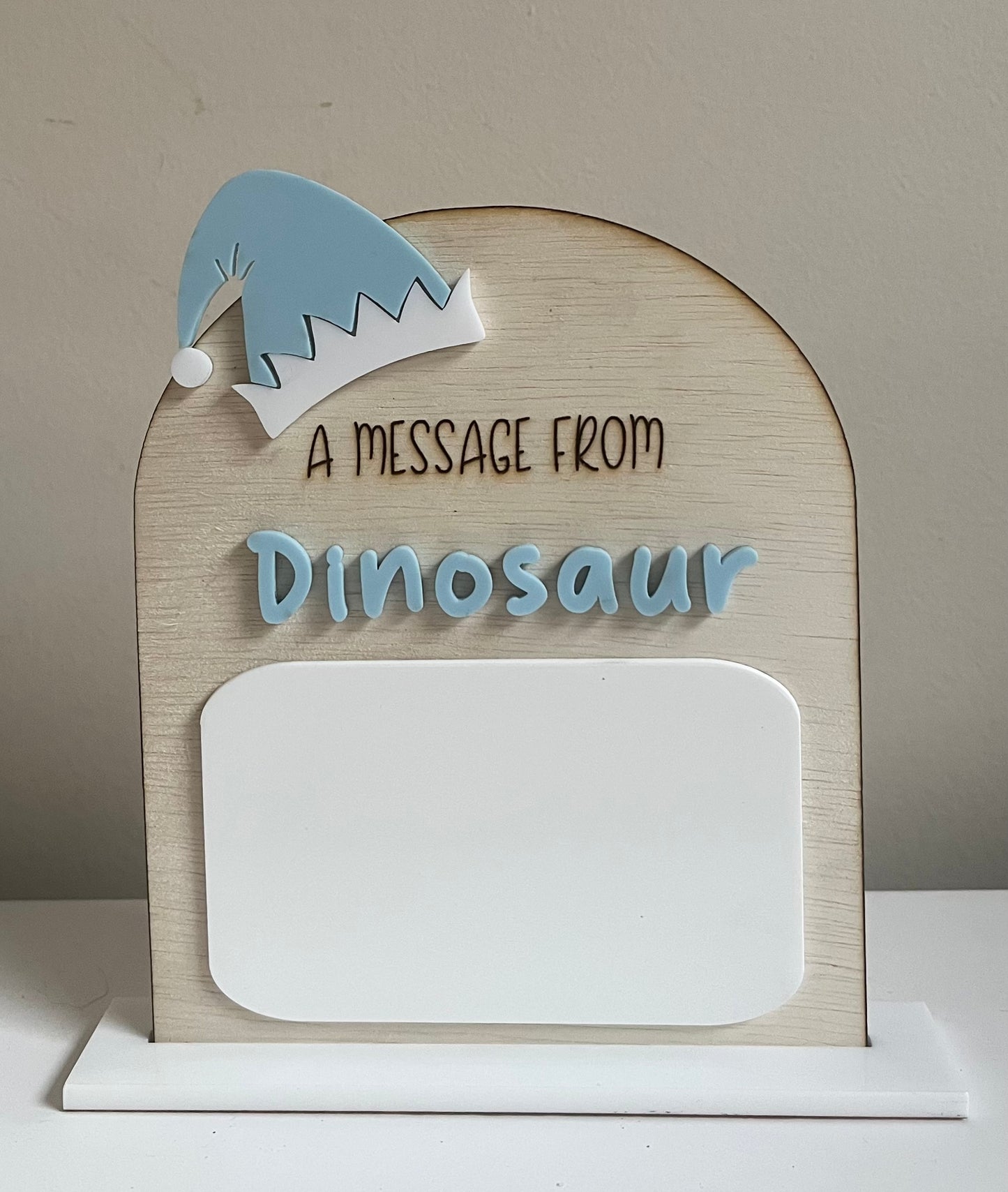 Personalised Elf Name Message Board | Elf Accessory | A Message From Your Elf Whiteboard Sign