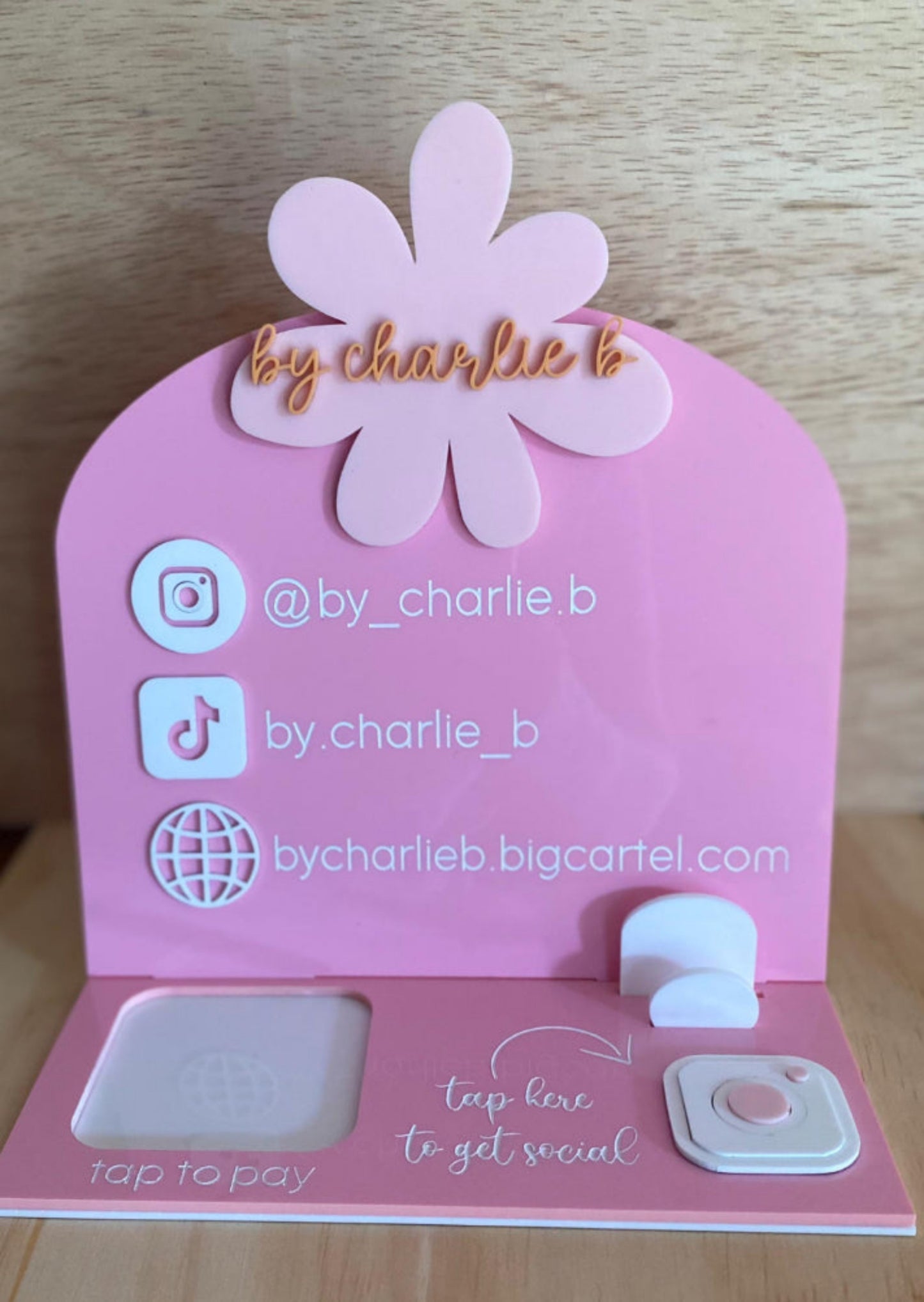 Custom Square/Apple Pay Reader and Business Card Holder with NFC Social Media Tap