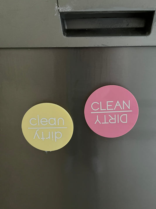 Clean/Dirty Acrylic Dishwasher Magnet
