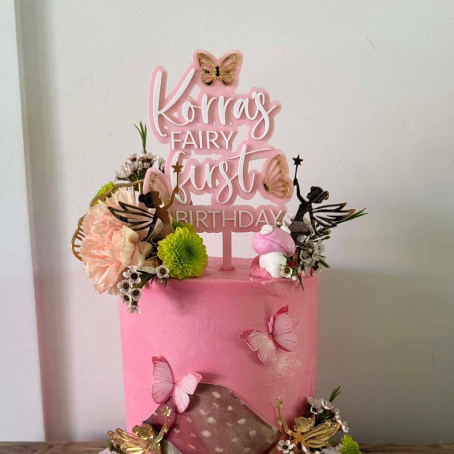 Personalised Fairy First Cake Topper