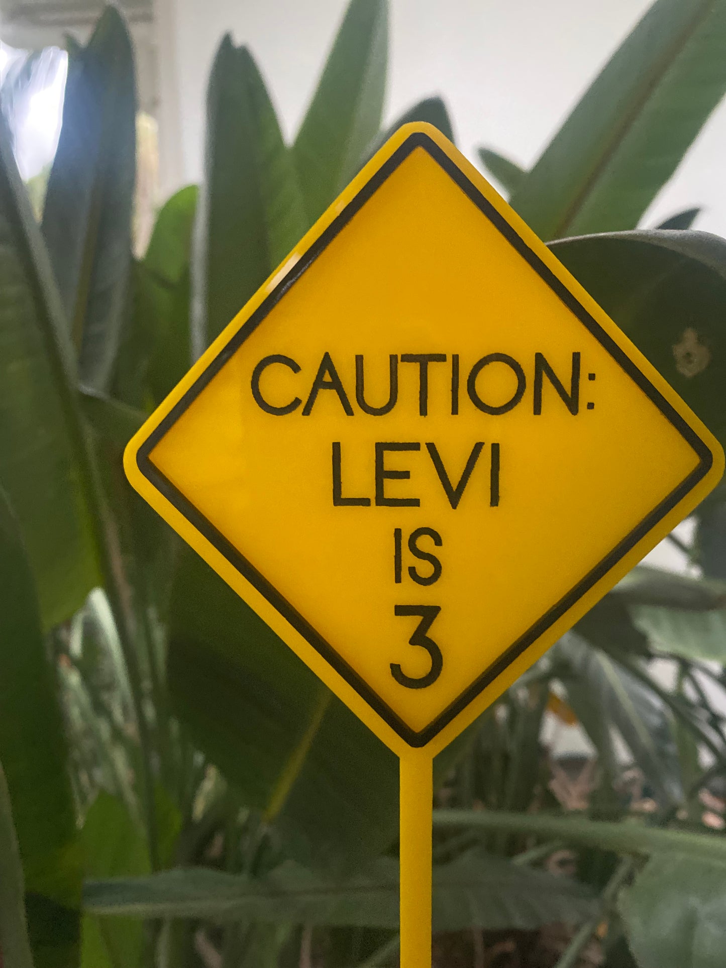 Personalised Caution/Construction Cake Topper