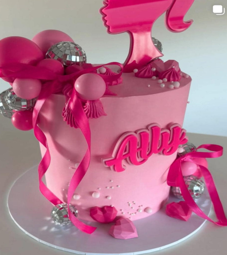 Barbie Cake Topper & Name Fropper