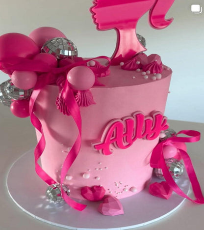 Barbie Cake Topper & Name Fropper