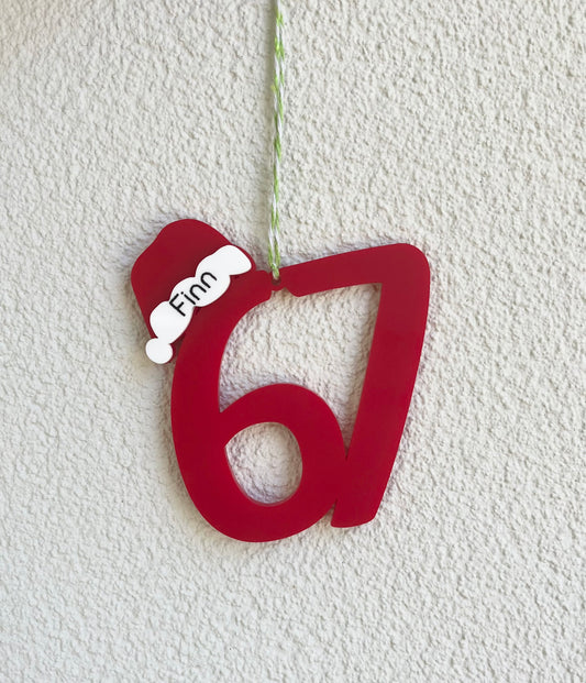 Personalised 67 Christmas Tree Ornament/Decor