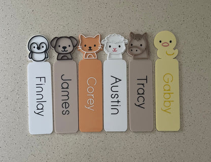 Animal Personalised Acrylic Book Mark