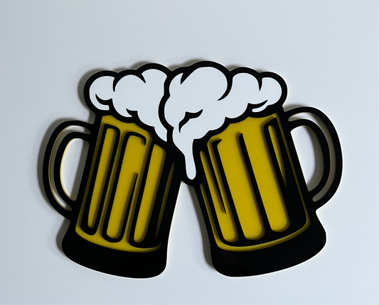 Cheers to Beers Flat Cake Topper | 21st Celebration | Cake Topper