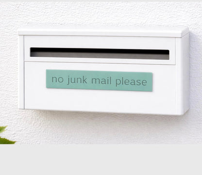 No junk mail please acrylic sign
