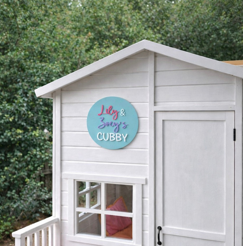 Personalised Cubby House Circle Sign