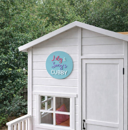 Personalised Cubby House Circle Sign