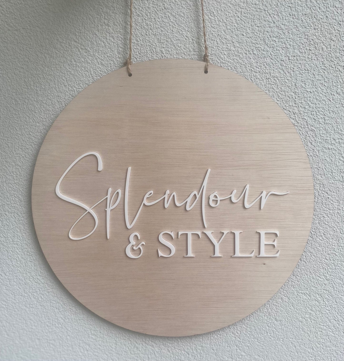 Custom Wooden Business Circle Signs