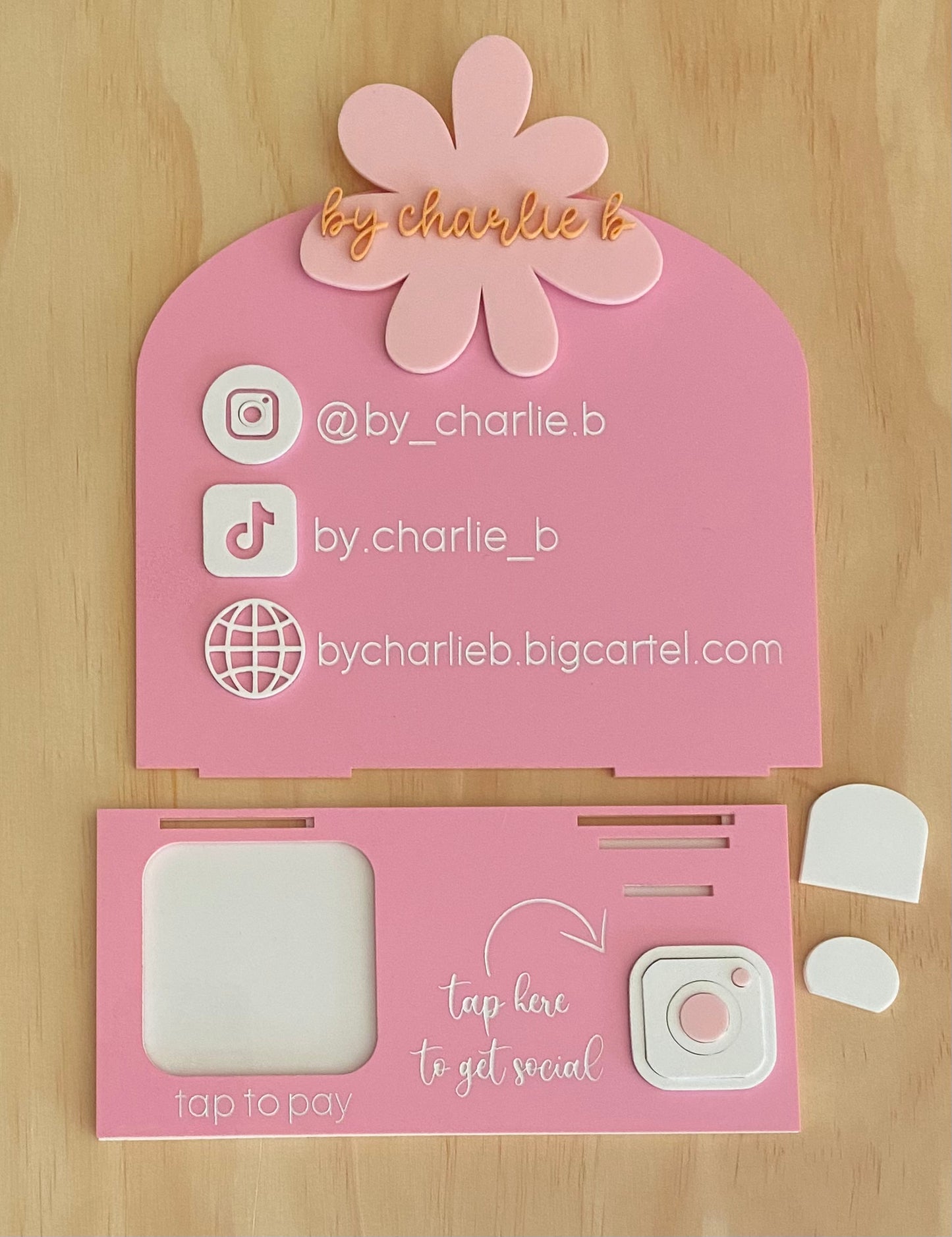 Custom Square/Apple Pay Reader Holder | Business Card Holder with NFC Social Media Tap