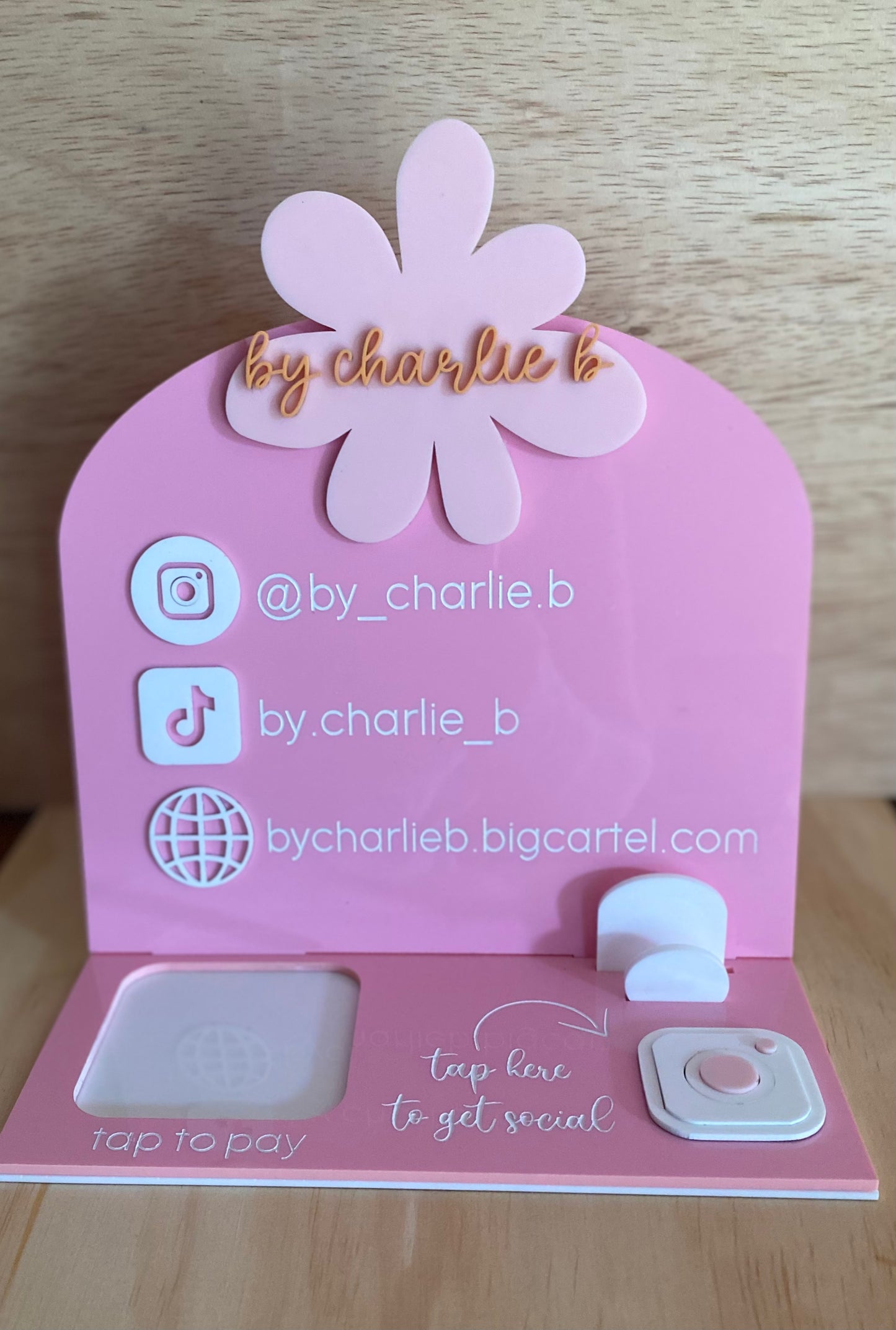 Custom Square/Apple Pay Reader Holder | Business Card Holder with NFC Social Media Tap