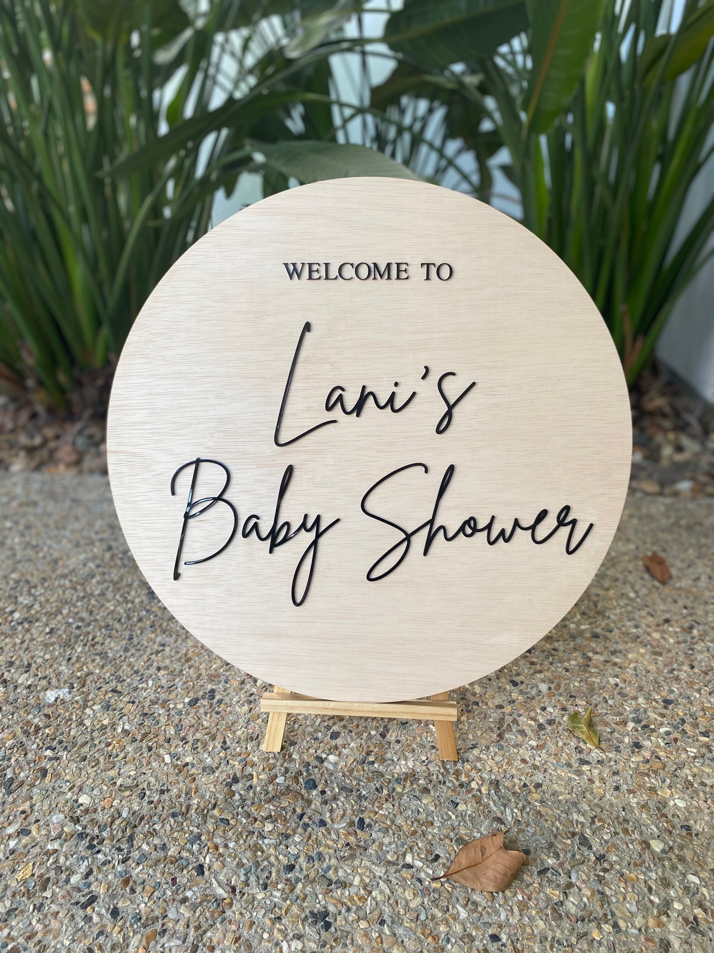 Personalised Bridal Shower Round Wooden Sign/Party Display/Photo Shoot