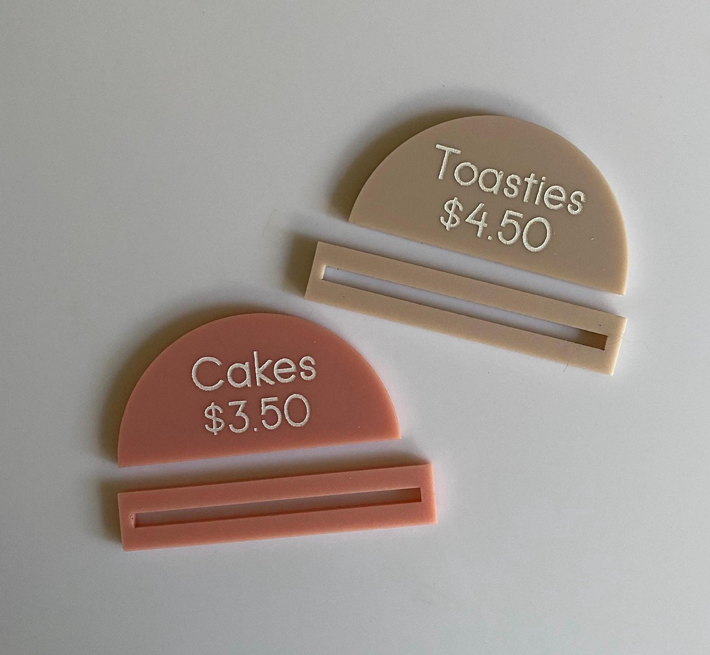 Custom Acrylic Arch Labels | Display | Wording | Prices | Cafe Signs | Market
