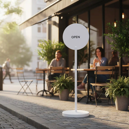 Circle Standing Round Sign