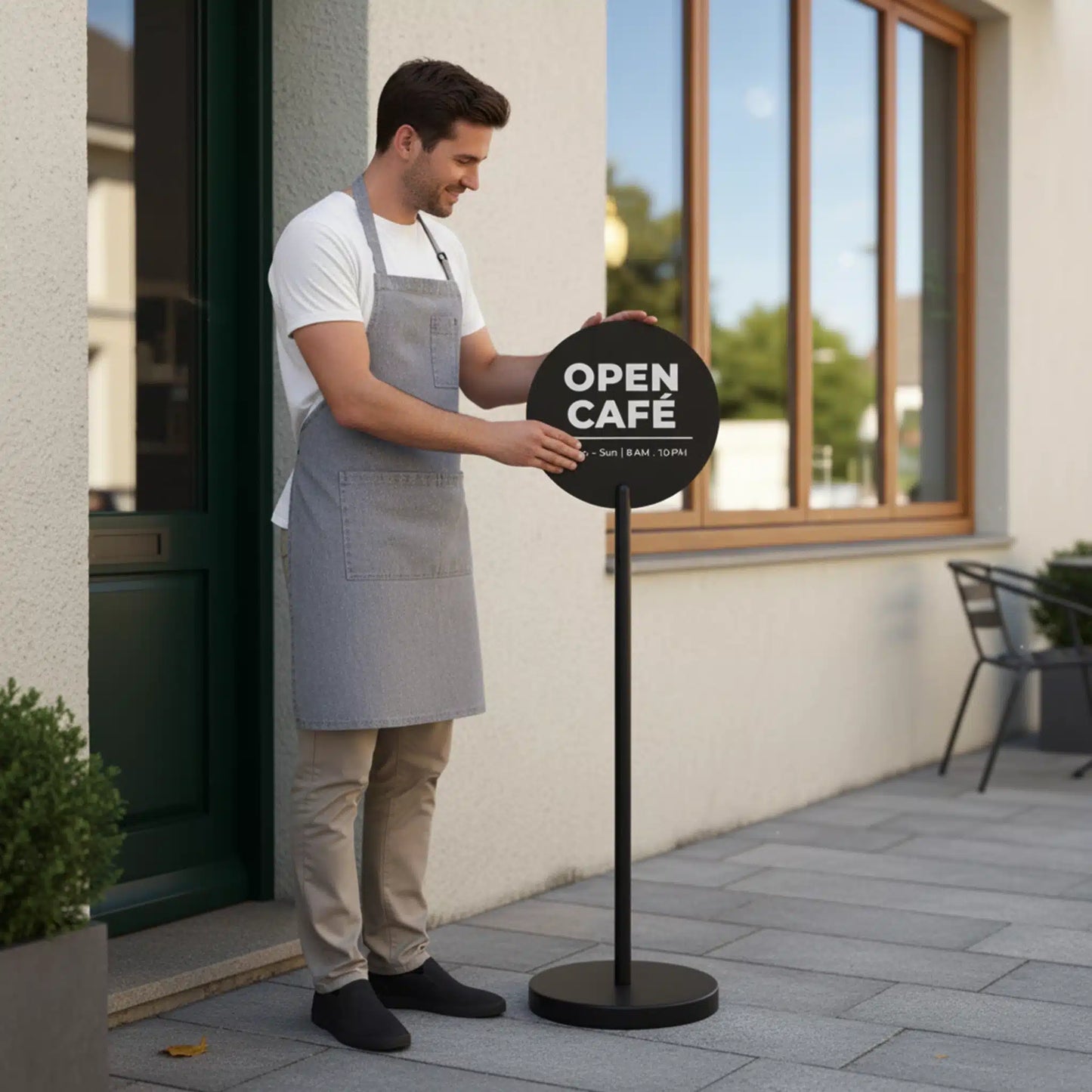 Circle Standing Round Sign