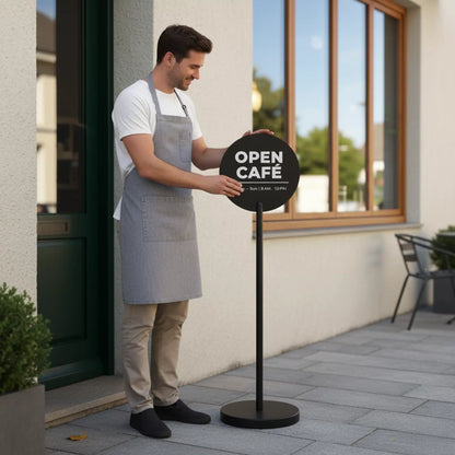 Circle Standing Round Sign