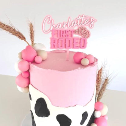 Personalised Birthday Number Rodeo Acrylic Cake Topper / Cowgirl / Cowboy /First Birthday Cake Topper