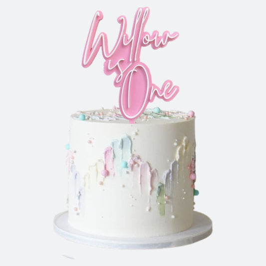 Personalised is one Birthday Double Acrylic Cake Topper