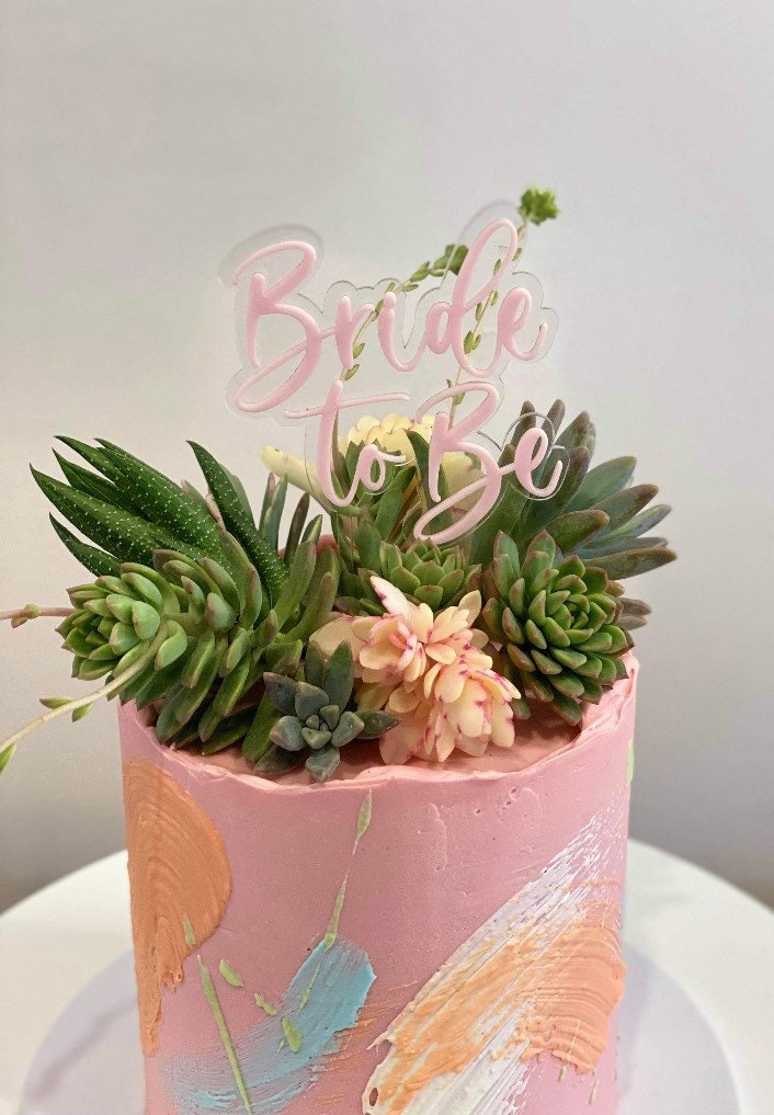 Bride to Be Acrylic Cake Topper