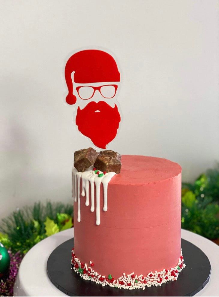Hipster Santa Cake Topper image 0