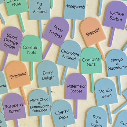 Icecream|Gelato Display Signs|Labels