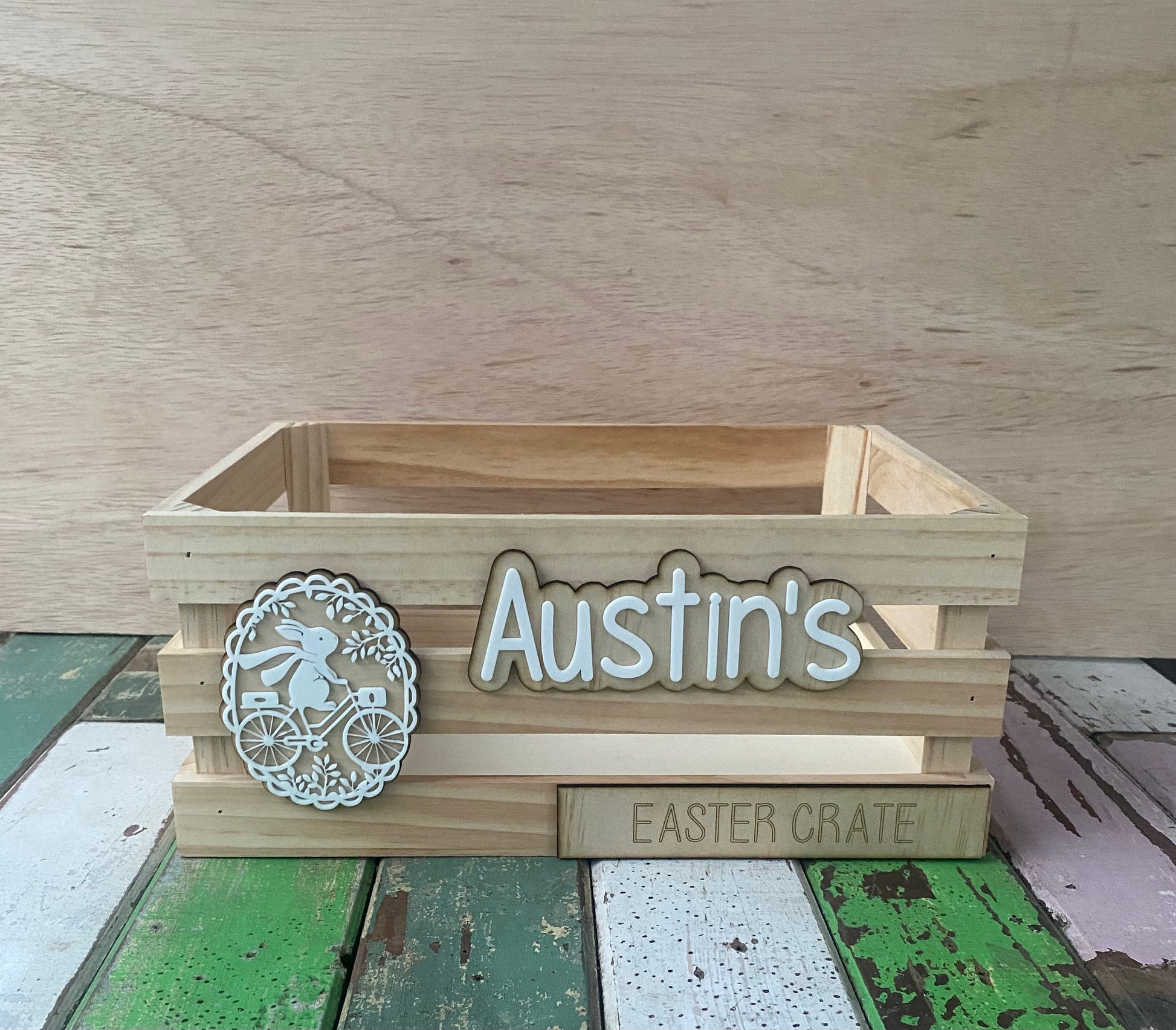 Personalised Wooden & Acrylic Christmas/Easter Box Decoration/ Names / Santa image 4