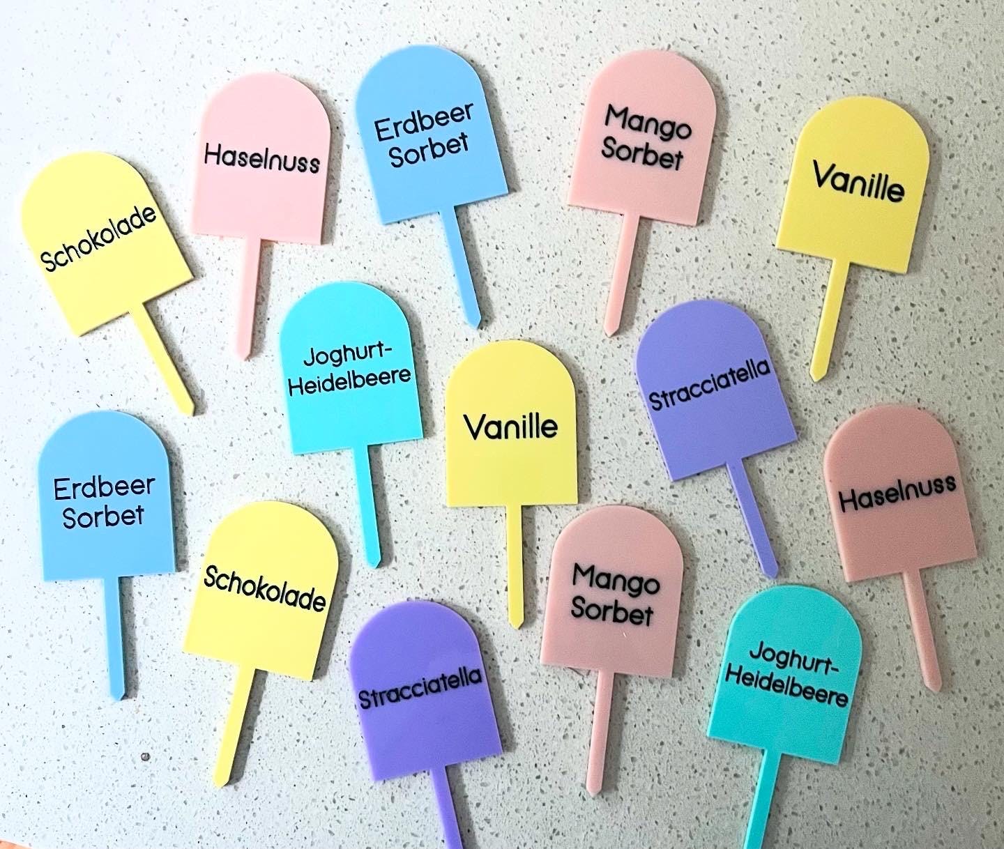 Icecream|Gelato Display Signs|Labels