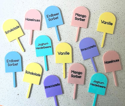 Icecream|Gelato Display Signs|Labels