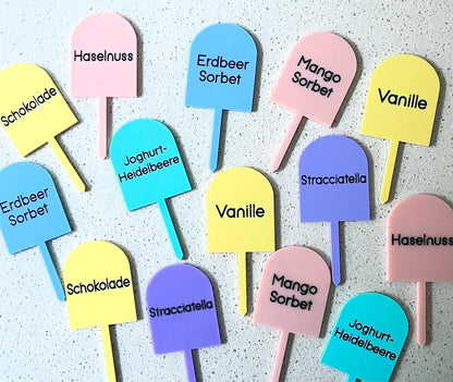 Icecream|Gelato Display Signs|Labels