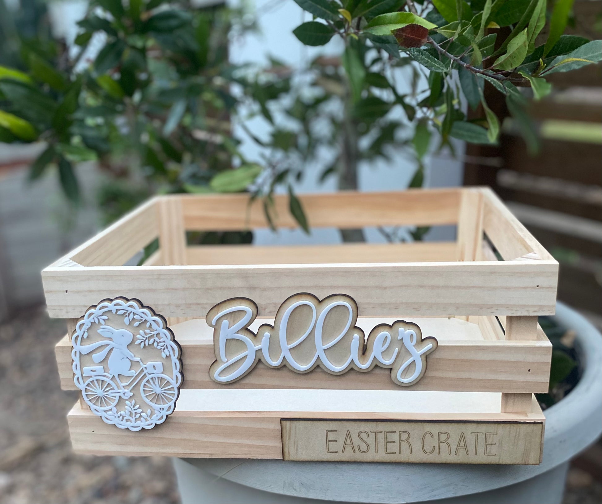 Personalised Wooden & Acrylic Christmas/Easter Box Decoration/ Names / Santa image 8