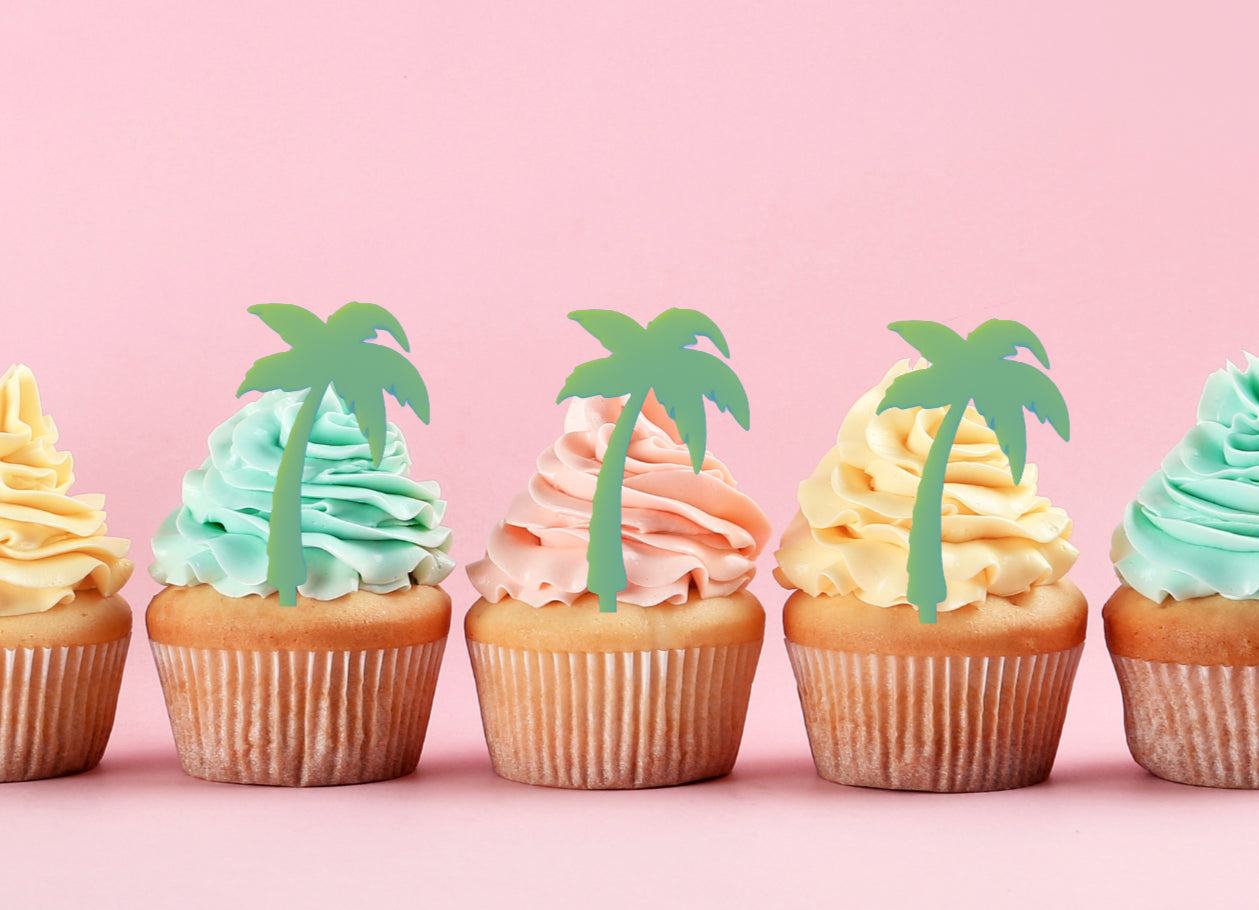 Acrylic Palm Tree Cupcake Topper/Charms image 1