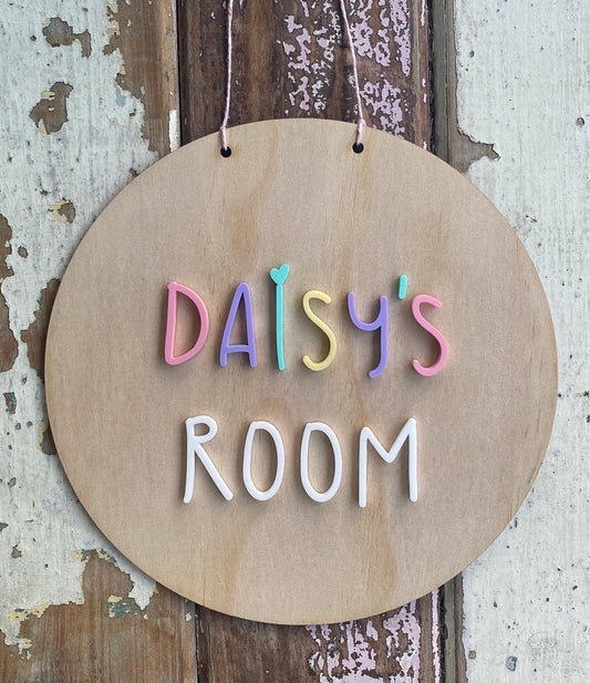 Personalised Wooden Kids Room/Door Sign/Room Signs