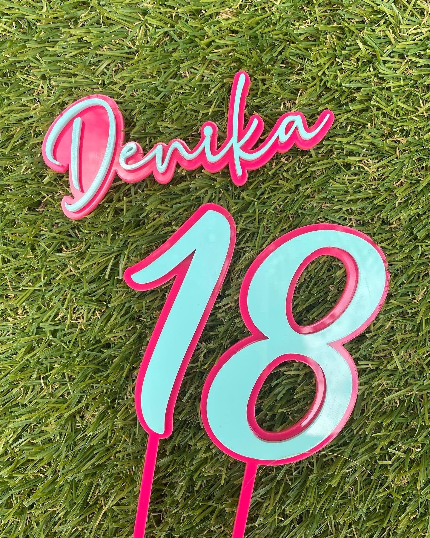Acrylic Cake Topper Kit/ Topper and Fropper