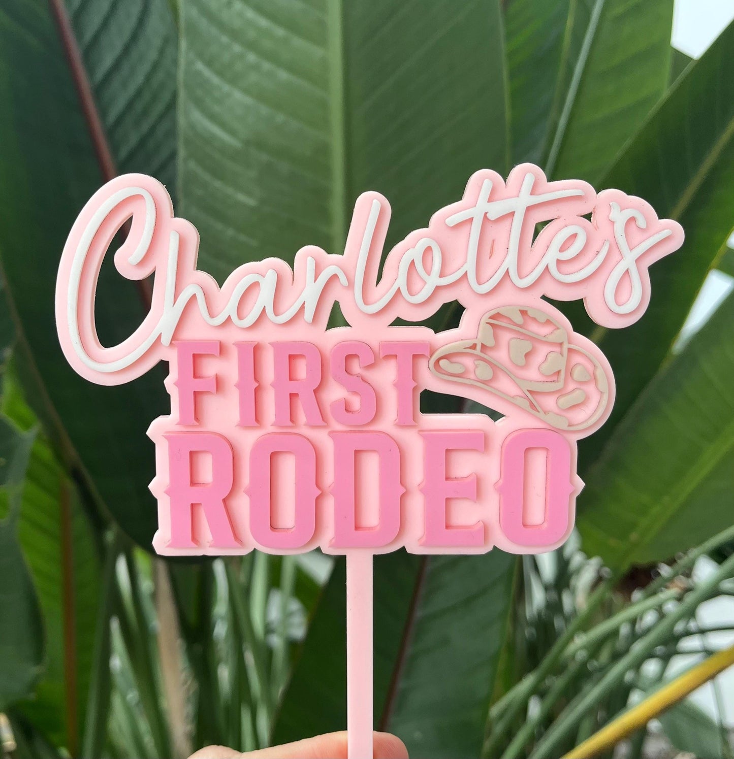 Personalised Birthday Number Rodeo Acrylic Cake Topper / Cowgirl / Cowboy /First Birthday Cake Topper