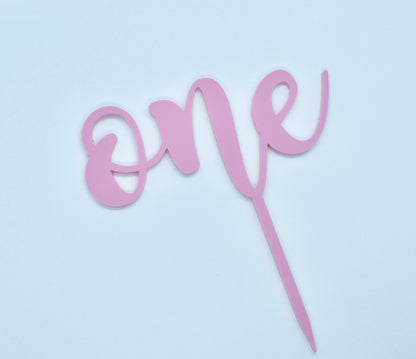 Number One Pastel Cake Topper image 1