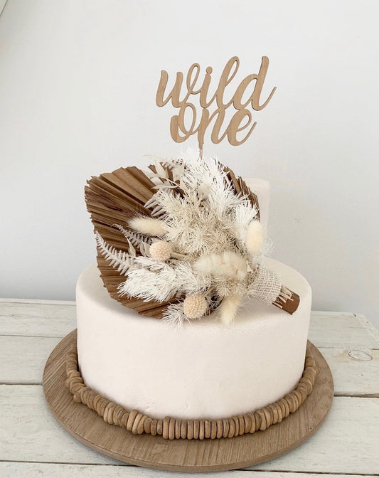 'Wild One' Wooden Cake Topper image 0