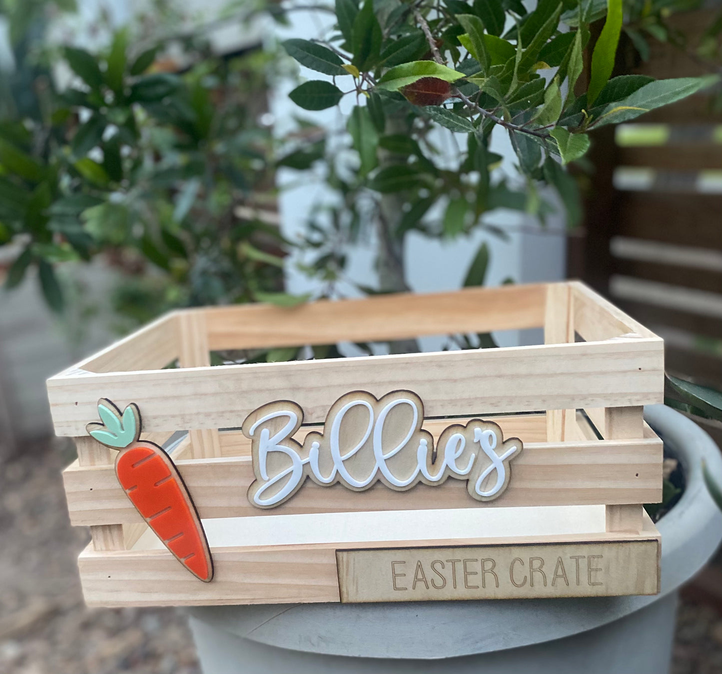 Personalised Wooden & Acrylic Christmas/Easter Box Decoration/ Names / Santa image 7