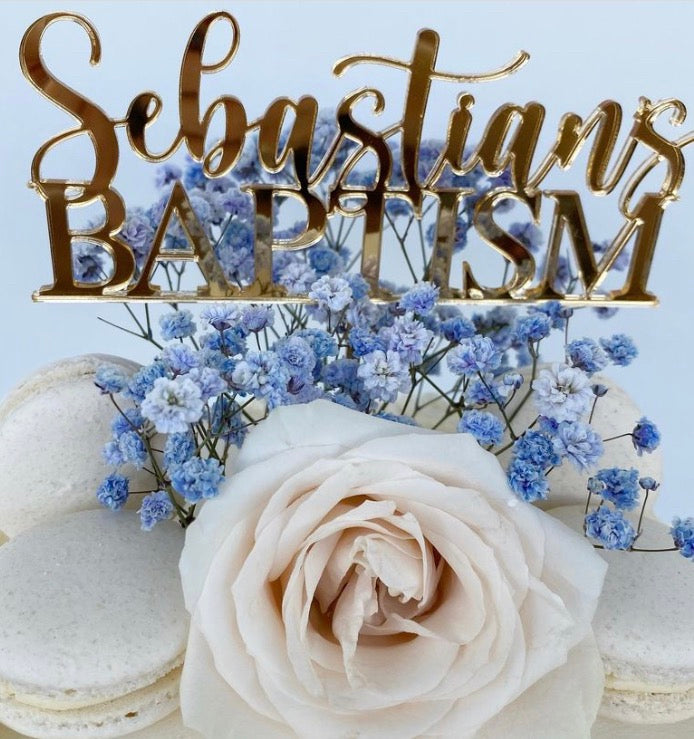 Personalised Baptism Acrylic Cake Topper image 2