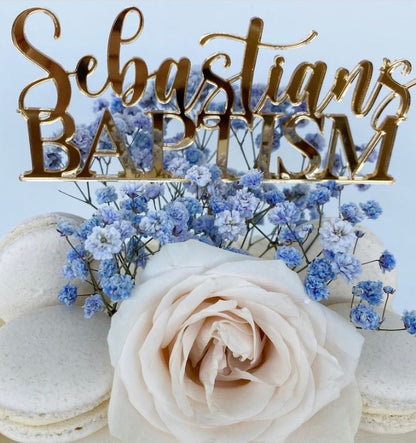 Personalised Baptism Acrylic Cake Topper image 2
