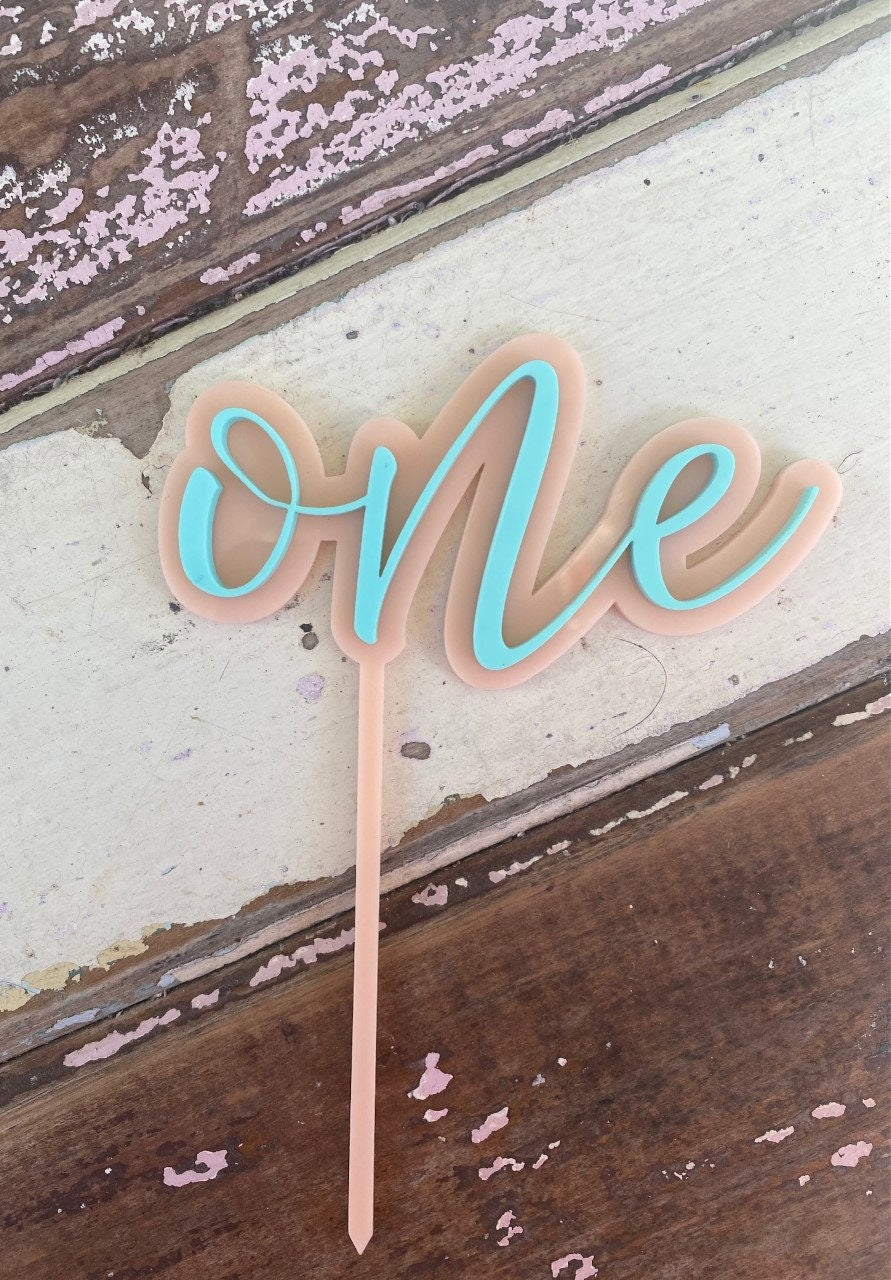 Double Layered Acrylic Number Topper