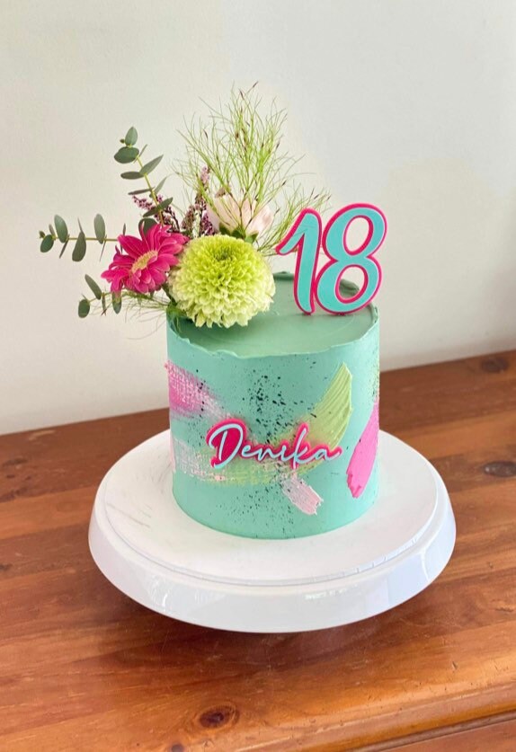 Acrylic Cake Topper Kit/ Topper and Fropper