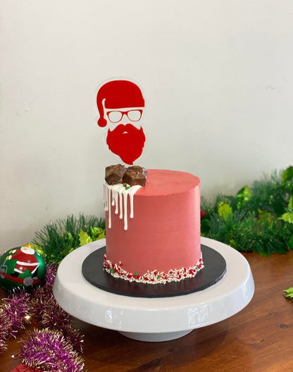 Hipster Santa Cake Topper image 1