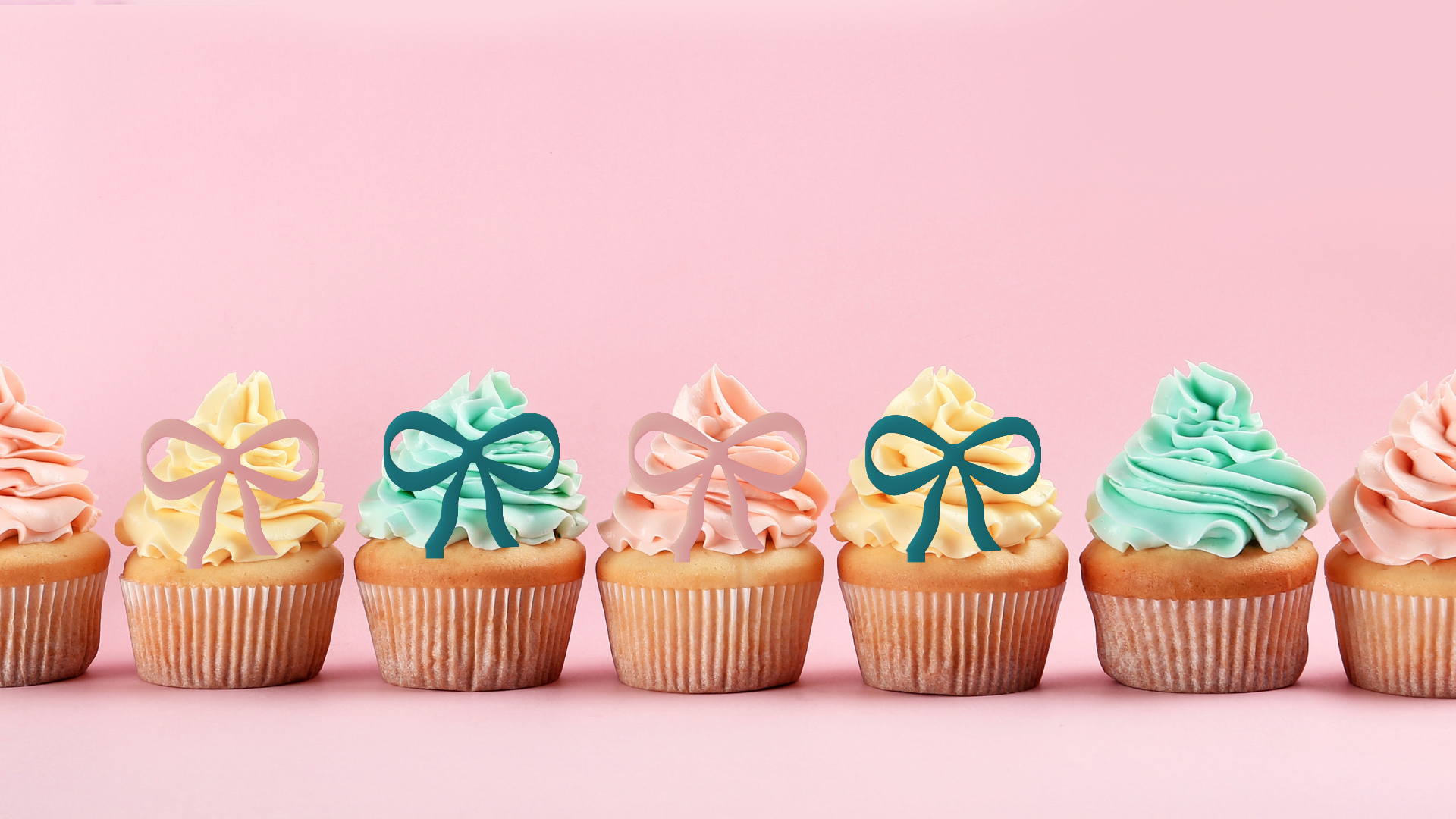 Acrylic Bow Cupcake Topper/Charms image 2